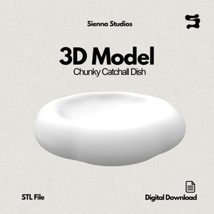 Sienna Studios: Chunky Catchall Dish 3D Model (STL File)