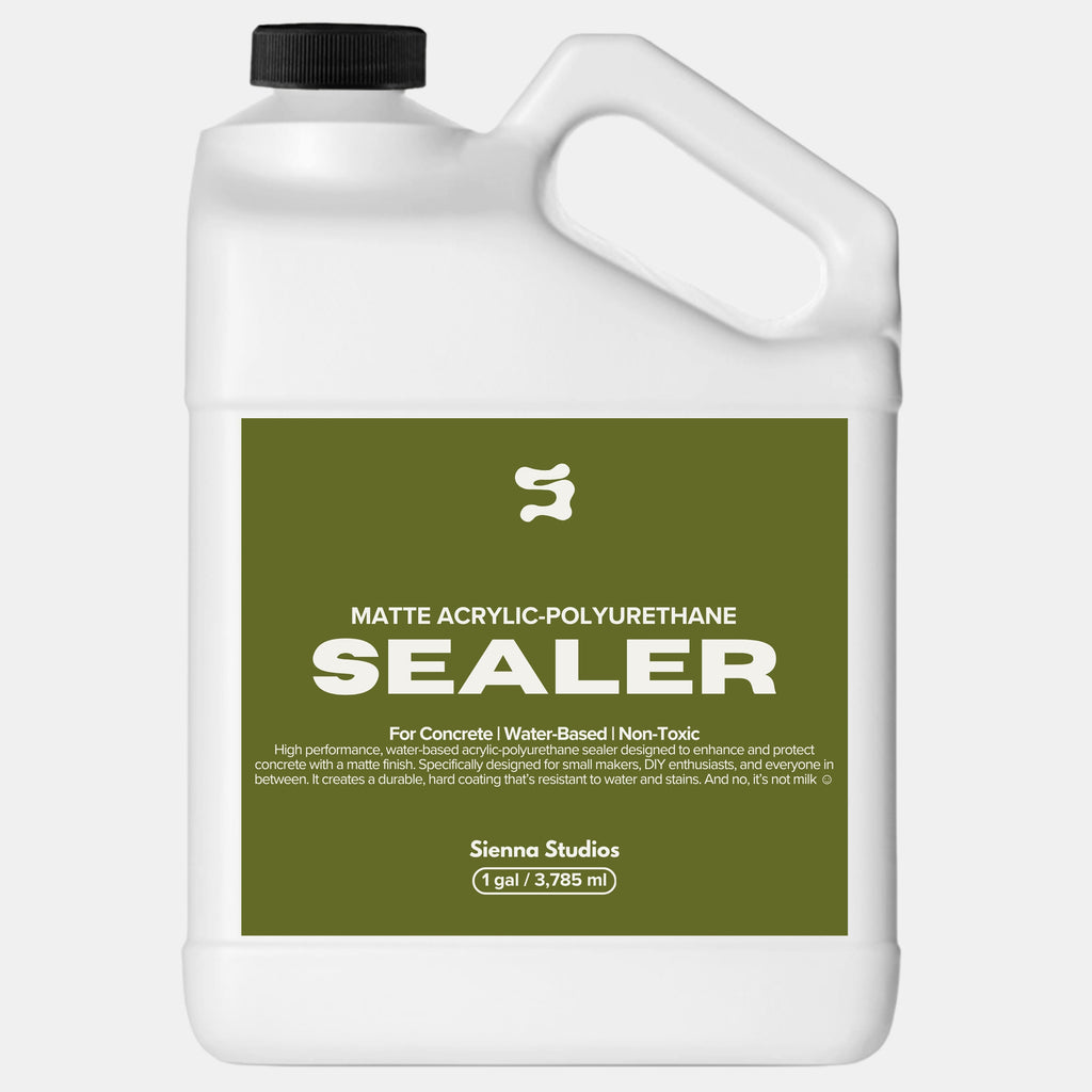 Matte Acrylic-Polyurethane Sealer – Non-Toxic, Food Safe for Concrete & Crafts