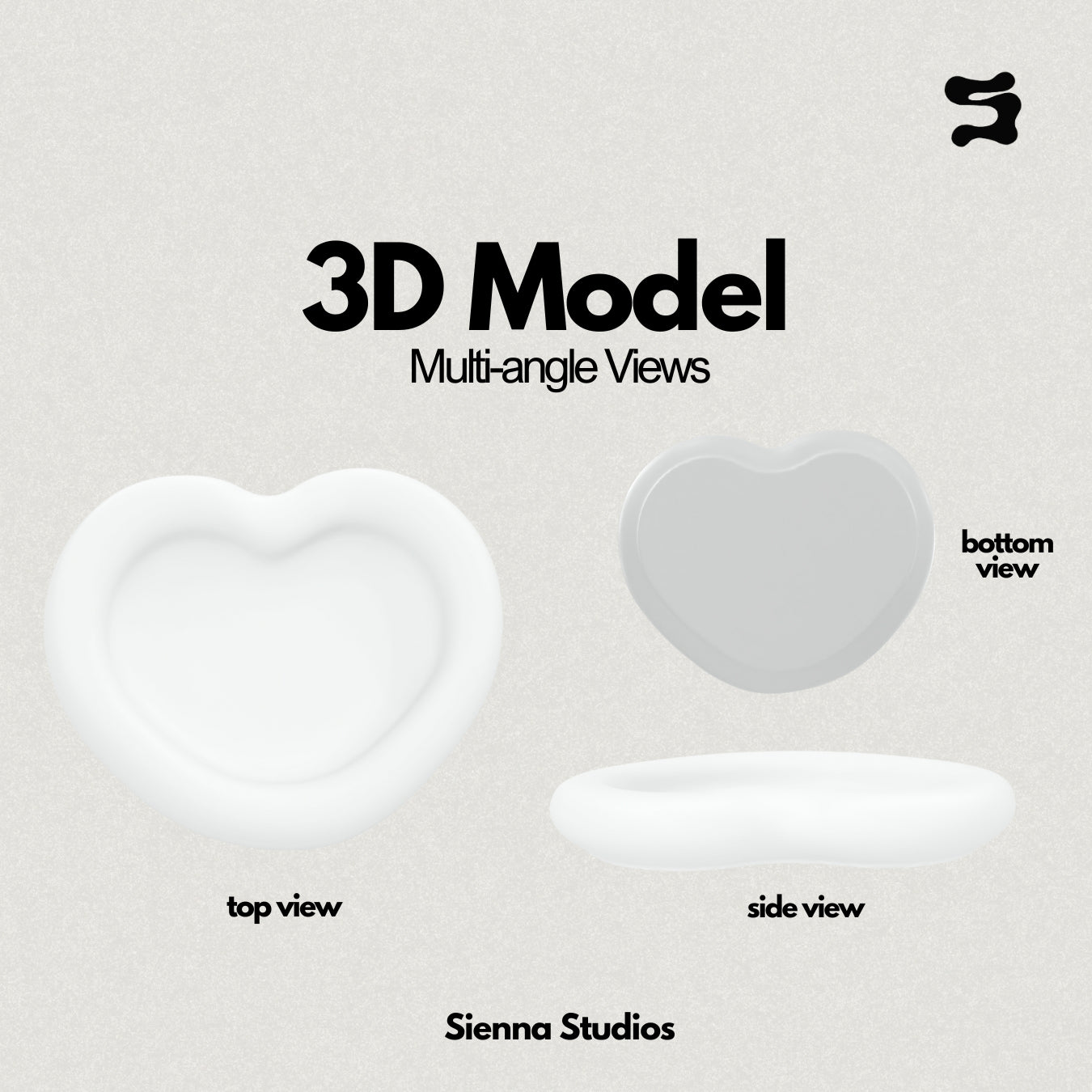 El Corazón Dish 3D Model (STL File)