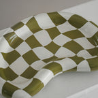 'La Luna' Trinket Dish (Moss + Checkered)