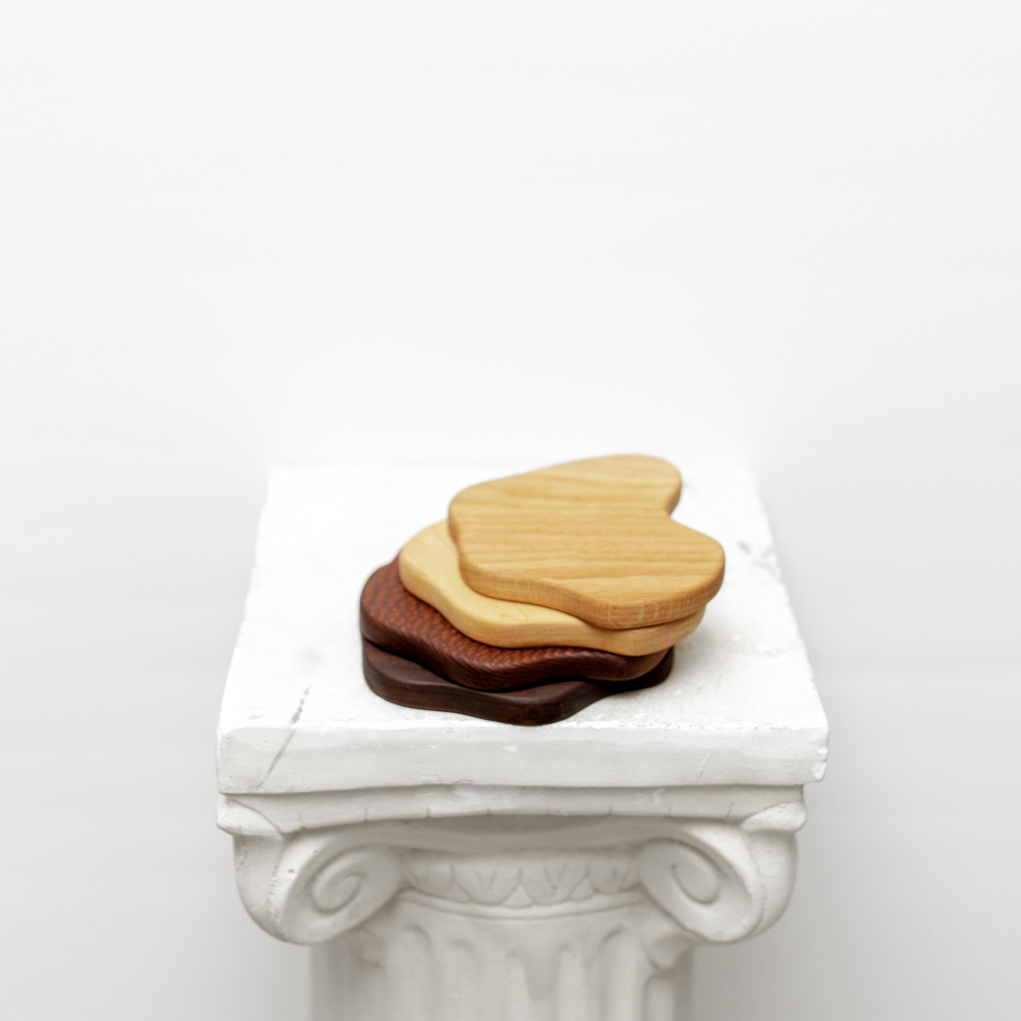 The Sienna Coaster (White Oak, Hard Maple, Lacewood, Peruvian Walnut)